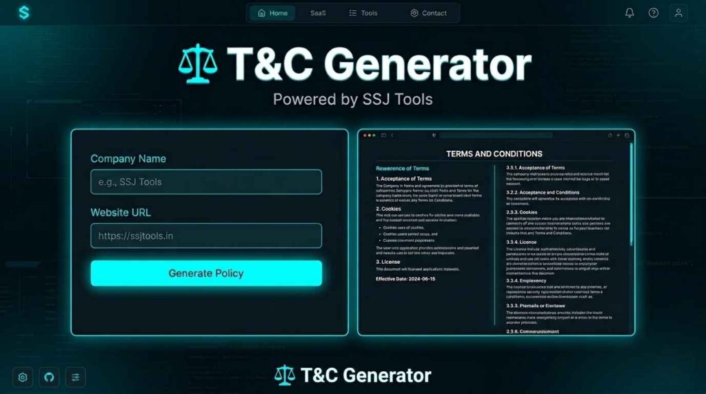Free Terms and Conditions Generator