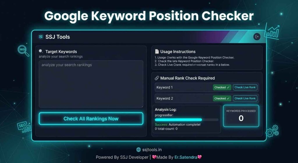 Google Keyword Position Checker
